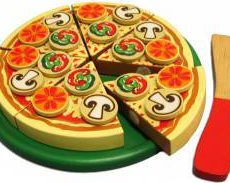 Fun Factory Educational Wooden Pizza with Topping