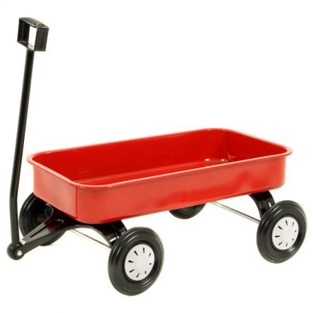 Little Blokes Red Metal Pull Along Wagon