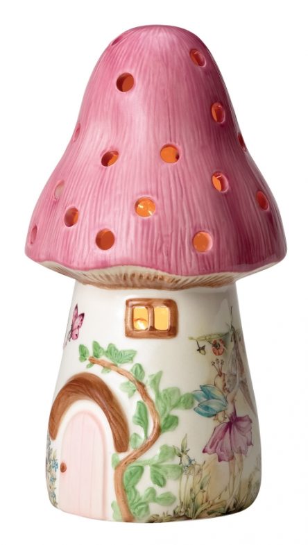 Dewdrop Fairy Toadstool Lamp - Pink