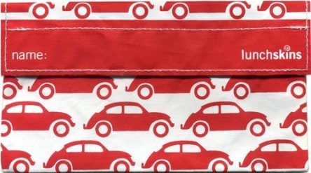 Lunchskins SNACK Bags - Reusable Lunch Bag - Cars Red