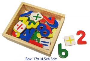 Fun Factory Wooden Magnetic Numbers - 37 pc Set