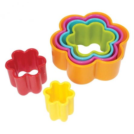 Creative Flower Shaped Cookie / Playdoh Cutters - Set 6