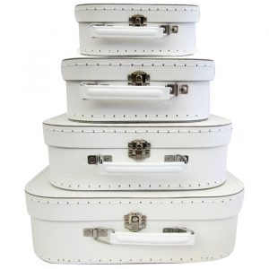 Decor Suitcase Set of 4 - White