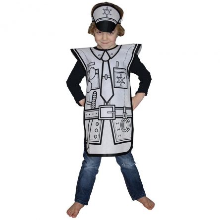 Colour Your Costume - Childrens Colouring Dress Up Kit - Police