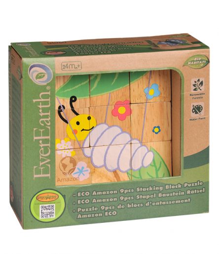EverEarth ECO Amazon 9pc Wooden Stacking Block Puzzle