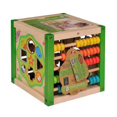 EverEarth 5 in 1 Wooden My First Activity Cube with Bead Maze
