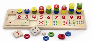 VIGA Toys Wooden Count & Match Numbers - Maths aid