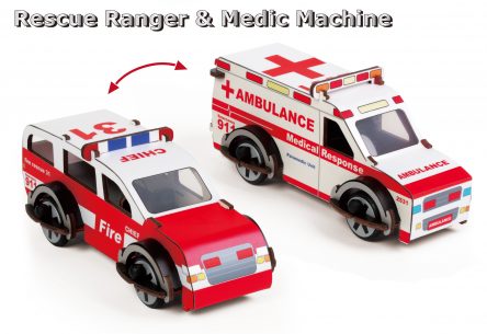 Buildex Rescue Ranger & Medic Machine - Build, Play, Connect