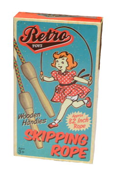 Retro Toys Wooden Handle Skipping Rope