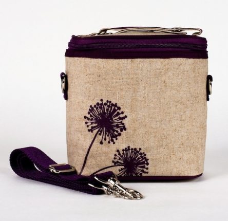 So Young Insulated Lunch Bag Small Cooler Bag - Purple Dandelion