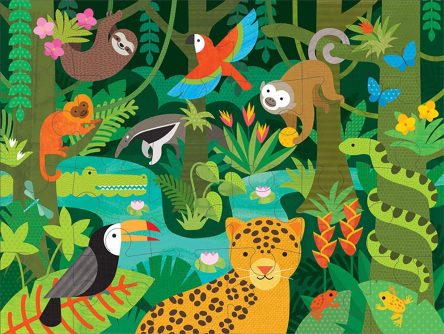 Petit Collage Floor Puzzle - Wild Rainforest